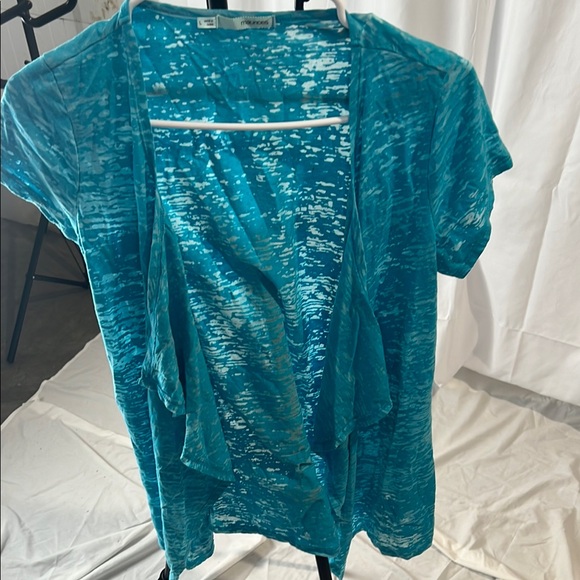 Maurices Tops - Maurices Blue Cardigan with Short Sleeves and Lightweight Fabric